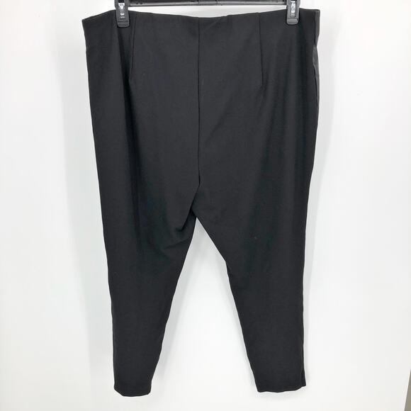 Calvin Klein Womens Faux-Leather Front Leggings 3X Black High Rise Pull On NWT - Picture 7 of 12